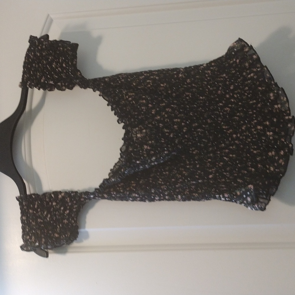Paper Moon Smocked Crop Top Size L - Picture 2 of 4